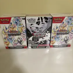 Pokemon SV Prismatic Evolutions, White Flare Booster Bundle Lot of 3 - SEALED - Image 1