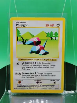 Porygon 39/102 Shadowless Base Set Uncommon 1999 English Pokemon TCG WoTC - Image 1