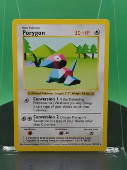 Porygon 39/102 Shadowless Base Set Uncommon 1999 English Pokemon TCG WoTC - Image 3