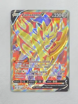 Zamazenta V (Full Art) - 196/202 - Sword & Shield Base Set - POKEMON HOLO - Image 1