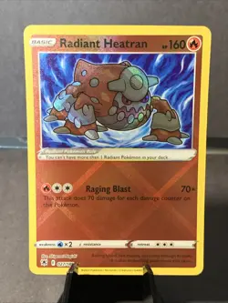 Pokemon TCG Astral Radiance Radiant Rare Radiant Heatran #027/189 2022 NM - Image 1