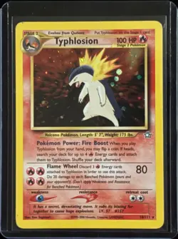 2000 Neo Genesis Typhlosion 18/111 Holo Rare WOTC Vintage Pokemon Card LP - Image 1