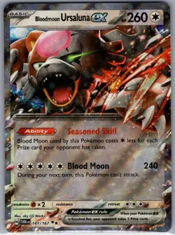 Bloodmoon Ursaluna ex 141/167 SV06: Twilight Masquerade - Pokemon Card - NM - Image 1