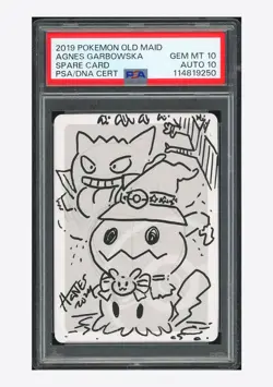 Pokemon PSA 10 AUTO 10 Spare Card Agnes Garbowska 2019 Old Maid Japanese - Image 1