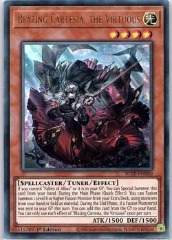 Blazing Cartesia, the Virtuous BLTR-EN080 Terminal Revenge - Yu Gi Oh Card - NM - Image 1