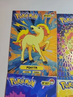 Rapidash Vulpix Ninetails Line Holo Pokemon Attacks Cards Top Peru Card Set - Image 2
