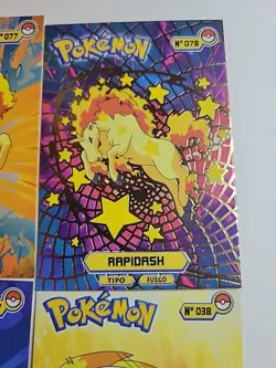 Rapidash Vulpix Ninetails Line Holo Pokemon Attacks Cards Top Peru Card Set - Image 3