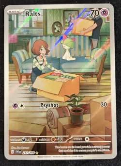 Pokemon TCG Ralts Scarlet & Violet Holo Illustration Rare Card 211/198 Base Set - Image 1