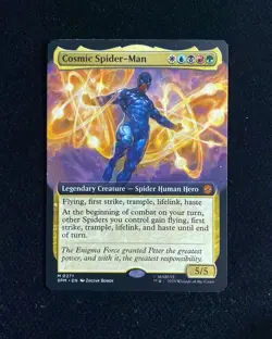 2025 Magic The Gathering MTG Marvel EN #M0271 Borderless Cosmic Spider-Man GAV - Image 1