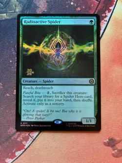 Radioactive Spider Foil Prerelease Marvel's Spider-Man (SPM) MTG - Image 1