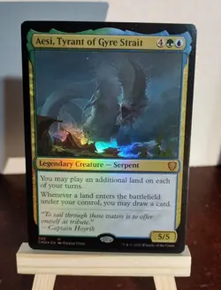 MTG Aesi Tyrant of Gyre Strait Foil X1 LP Commander Legends Magic The Gathering - Image 1