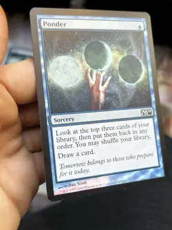 4x Ponder M10 (1 Color Misprint) + 4x Preordain • Mtg (1943) - Image 4