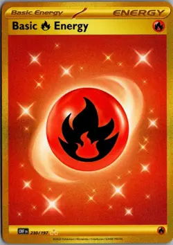 2023 Scarlet & Violet Series - Obsidian Flames Basic Fire Energy Hyper Rare #230 - Image 1