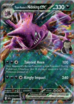 2025 Destined Rivals Team Rocket's Nidoking ex Double Rare #119 - Image 1