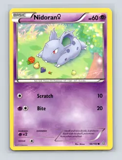 Pokemon TCG Nidoran (F) 66/160 XY - Primal Clash Normal LP - Image 1