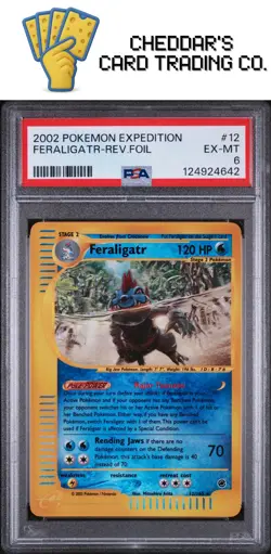 2002 Pokemon Expedition Feraligatr-Rev.Foil #12 PSA 6 (New Cert!) - Image 1