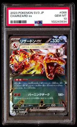 PSA 10 Charizard Ex 066 Pokemon Sv3-Ruler Of The Black Flame Japanese 2023 - Image 1