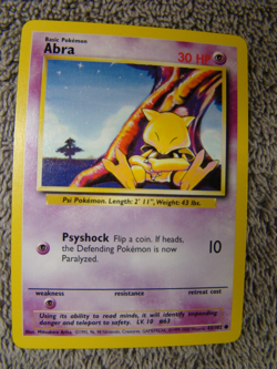 Pokemon Base Set 4th Print 1999-2000 Abra NM - Image 1