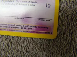 Pokemon Base Set 4th Print 1999-2000 Abra NM - Image 2