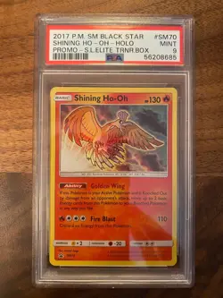 SHINING HO-OH PSA 9 2017 POKEMON SM BLACK STAR PROMOS #SM70 PROMO ETB 361 - Image 1