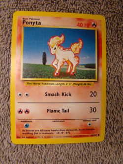 Pokemon Base Set 4th Print 1999-2000 Ponyta NM - Image 1