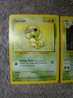 Pokemon Base Set 4th Print 1999-2000 Caterpie Metapod NM - Image 2