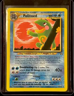 Vintage Pokemon Holo Lot ✨ Poliwrath, 2× Ursaring, Politoed - Neo Discovery WOTC - Image 5