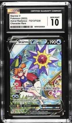 Pokemon Astral Radiance Starmie V TG13/TG30 CGC 10 - Image 1
