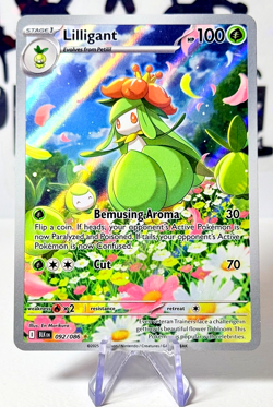 2025 Pokemon Lilligant 092/086 Sv: Black Bolt Illustration Rare NM - Image 1