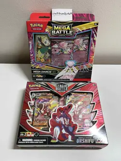 Pokemon Set of 2 Diancie ex Mega, Urshifu VMAX Single Strike League Battle Deck - Image 1