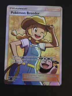 Pokemon Breeder (Full Art Shining Legends #73 (2017) Ultra Rare Holo NM Pokemon - Image 1