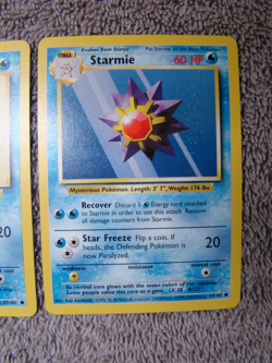 Pokemon Base Set 4th Print 1999-2000 Staryu Starmie NM - Image 3