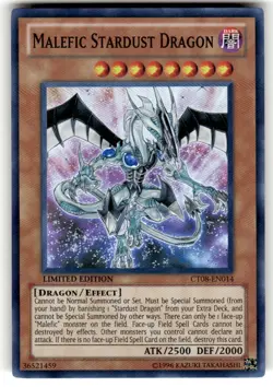 Yugioh Malefic Stardust Dragon CT08-EN014 Super Rare Limited Edition NM - Image 1