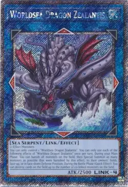 Yugioh! Worldsea Dragon Zealantis - RA04-EN082 - Platinum Secret Rare - 1st Edit - Image 1
