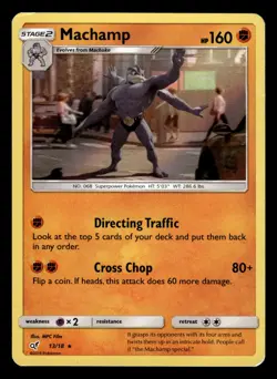 Machamp 13/18 Holo Rare Detective Pikachu Pokemon Card - Image 1