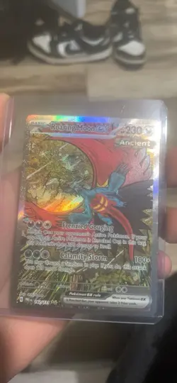 Pokemon TCG Prismatic Evolutions Roaring Moon EX Card 162/131 Sir - Image 1