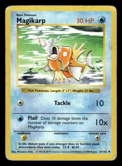 Magikarp 35/102 Shadowless Base Set Pokemon Card - Image 1