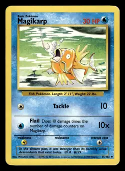 Magikarp 35/102 Uncommon Base Set Pokemon Card - 1 - Image 1
