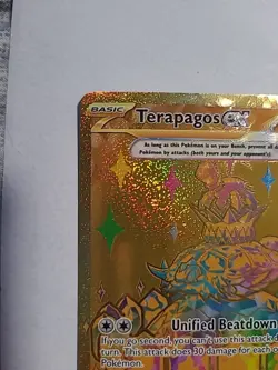 Pokemon 2024 SV Prismatic Evolutions Terapagos EX Holo Card 180/131 Full Gold - Image 3