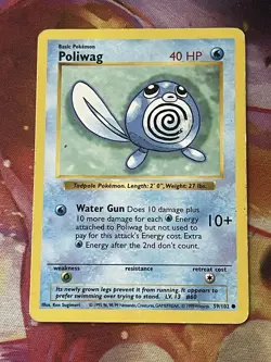 Poliwag 59/102 Shadowless Base Set 1999 Pokemon Card - Image 1