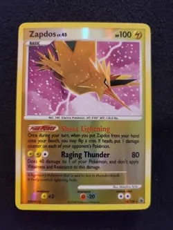 Pokemon Majestic Dawn Zapdos Reverse Holographic Card, Ungraded, Lightly Used - Image 1