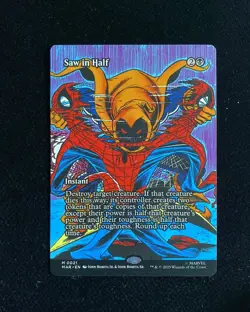 2025 Magic The Gathering MTG Marvel EN #M0021 Borderless Saw in Half GAV - Image 1