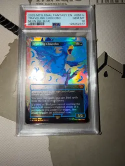 PSA 10 Magic the Gathering Traveling Chocobo Neon Ink Blue 551cFinal Fantasy - Image 4