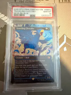 PSA 10 Magic the Gathering Traveling Chocobo Neon Ink Blue 551cFinal Fantasy - Image 5