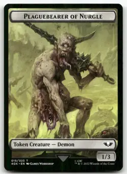 X4 Plaguebearer of Nurgle / Astartes Warrior (012) Double-Sided MTG Warhammer - Image 1