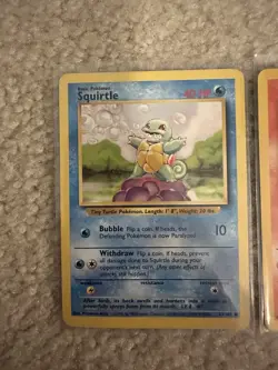 Bulbasaur Charmander Squirtle LP Starter Trio - Base Set Starter Trio 1999 - Image 3