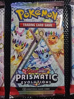 Pokemon TCG: Prismatic Evolutions Pack Art Set! Lot of Four (4) Booster Packs! - Image 5