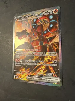 2025 Pokemon S&V Journey Together Volcanion EX 182 /159 FULL ART Holo Rare SIR - Image 3