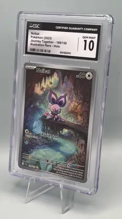 Pokemon TCG Noibat 169/159 Journey Together Holo - Graded CGC 10 GEM MINT - Image 1