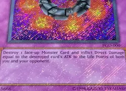 Yugioh Ring of Destruction PGD-000 Secret Rare Holo Bleed Konami 2003 - Image 2
